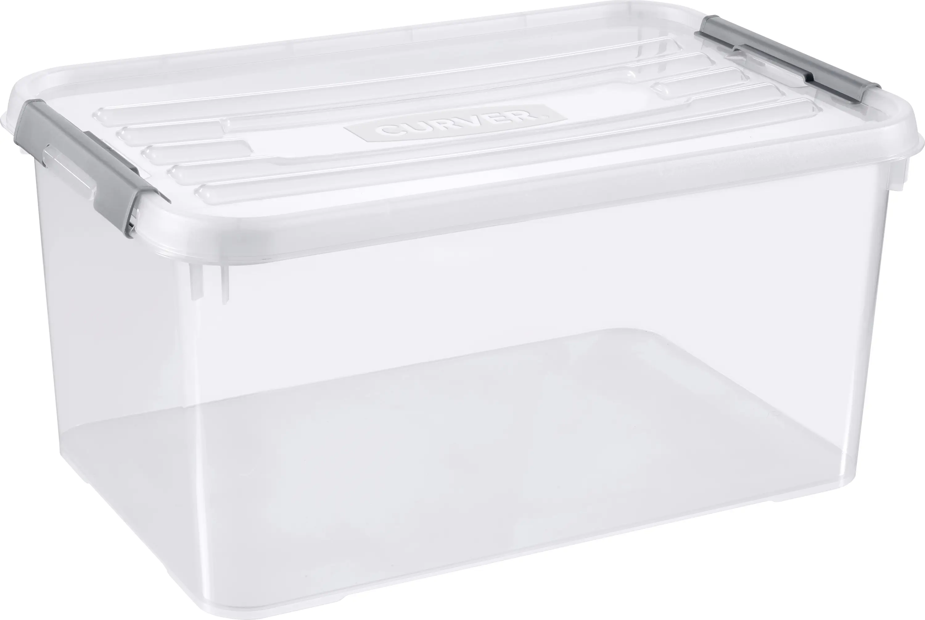 Curver 243819 plastový box , HANDY+, uzavřený, stohovatelné, (d x š x v) 600 x 400 x 290 mm, transparentní, 1 ks