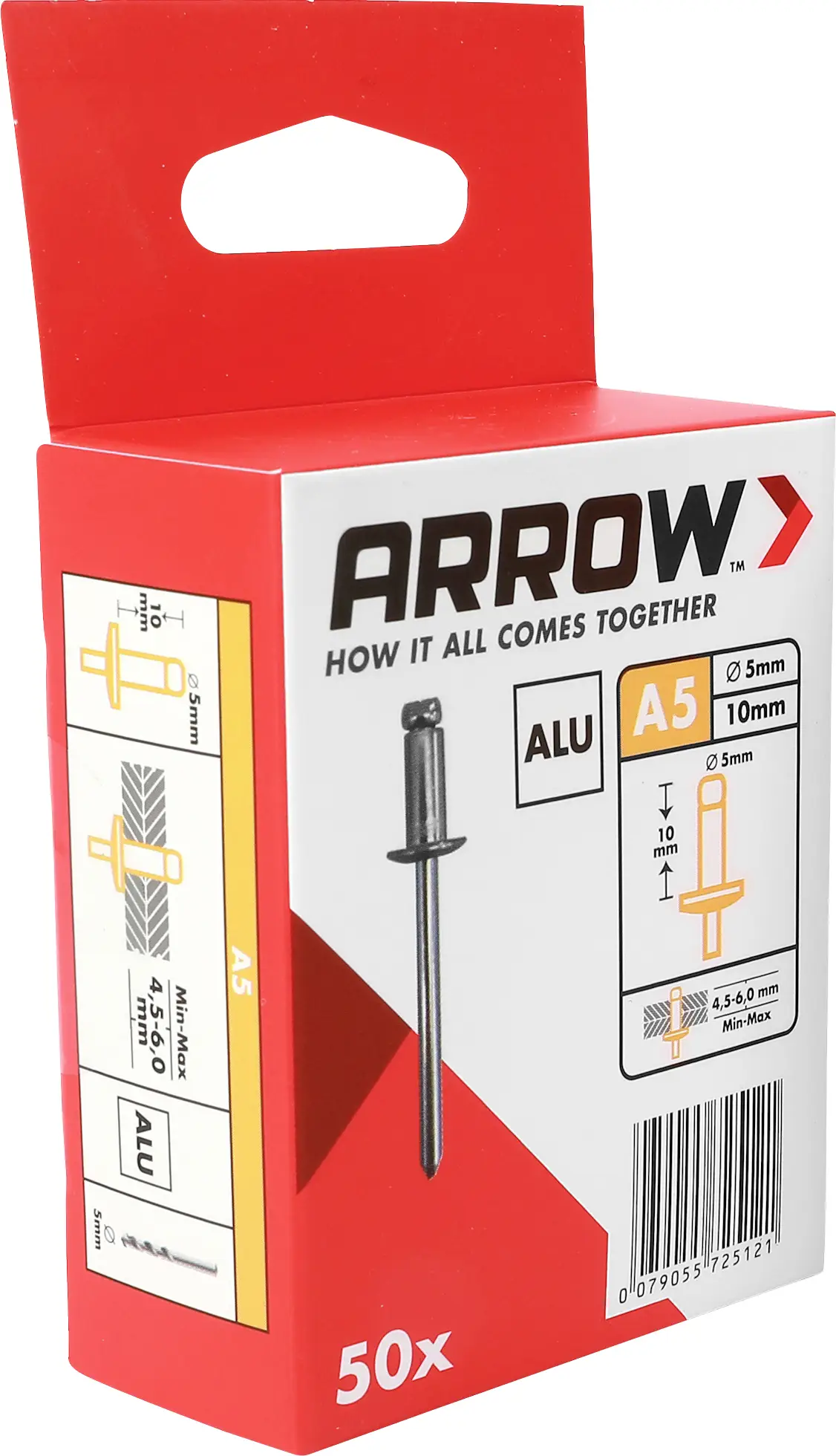 Arrow Tool Group 725121 slepý nýt (Ø x d) 5 mm x 10 mm hliník hliník hliník RA 5 X 10 ALU 50ST 50 ks Arrow Tool Group 725121 slepý nýt (Ø x d) 5 mm x 10 mm hliník hliník hliník RA 5 X 10 ALU 50ST 50 ks