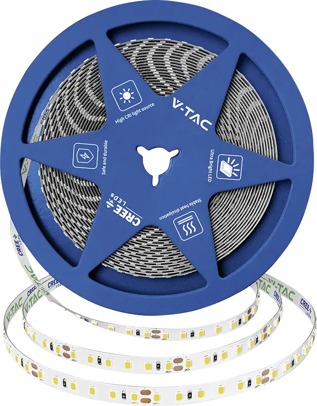 V-TAC VT-2835 2126226 LED pásek Energetická třída (EEK2021): F (A - G) volný konec 24 V 10 m teplá bílá Tape on Full reel 10 m V-TAC VT-2835 2126226 LED pásek Energetická třída (EEK2021): F (A - G) volný konec 24 V 10 m teplá bílá Tape on Full reel 10 m