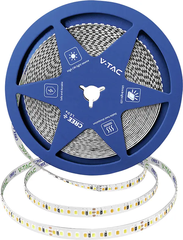V-TAC VT-2835 240836 LED pásek Energetická třída (EEK2021): F (A - G) s klecovou tahovou pružinou 24 V 10 m teplá až studená bílá 10 m V-TAC VT-2835 240836 LED pásek Energetická třída (EEK2021): F (A - G) s klecovou tahovou pružinou 24 V 10 m teplá až studená bílá 10 m