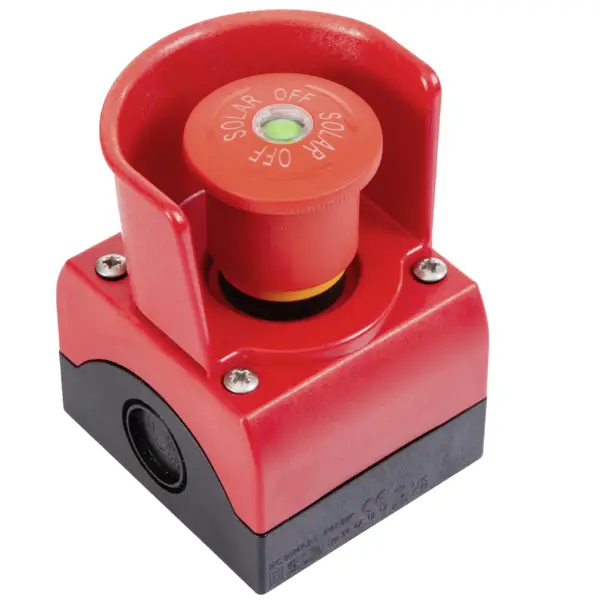 Weidmüller AC SB E 5A 1POL PO 06KV, 3077660000 nouzový vypínač, 1 spínací kontakt, 1 rozpínací kontakt, 1 ks Weidmüller AC SB E 5A 1POL PO 06KV, 3077660000 nouzový vypínač, 1 spínací kontakt, 1 rozpínací kontakt, 1 ks