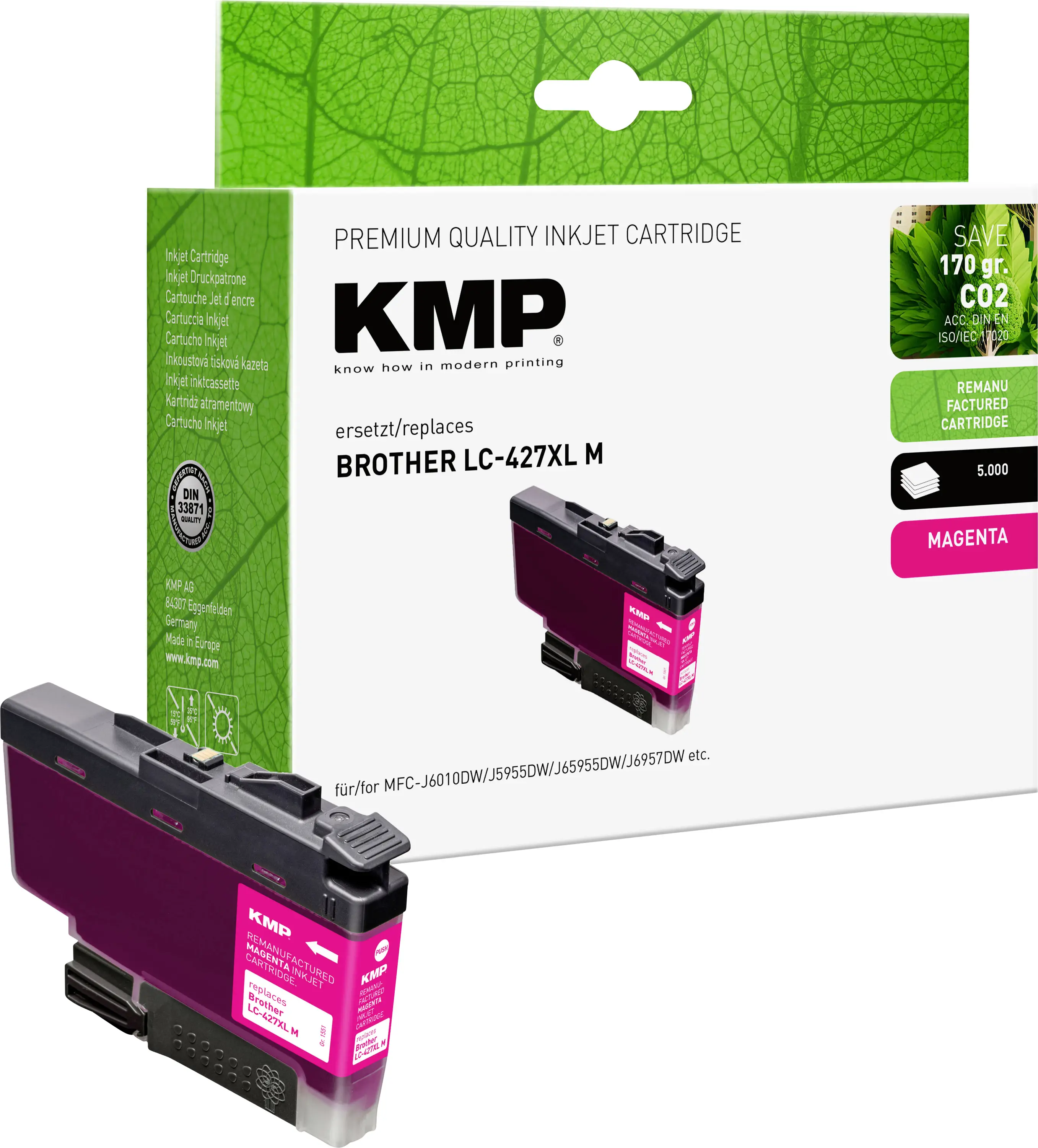 KMP Ink náhradní Brother LC427XLM kompatibilní purppurová 1551,4006 1551,4006 KMP Ink náhradní Brother LC427XLM kompatibilní purppurová 1551,4006 1551,4006