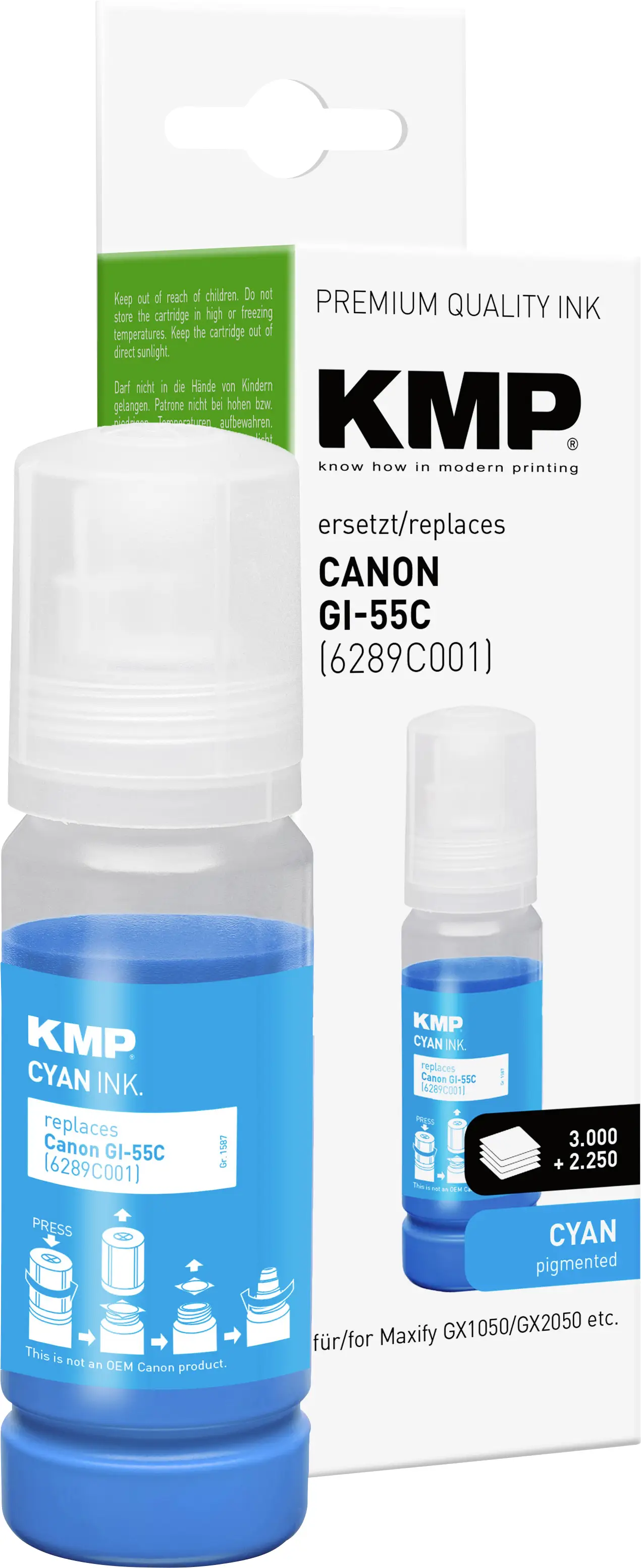 KMP Ink refill náhradní Canon GI55C (6289C001) kompatibilní azurová 70 ml 1587,5003 1587,5003 KMP Ink refill náhradní Canon GI55C (6289C001) kompatibilní azurová 70 ml 1587,5003 1587,5003