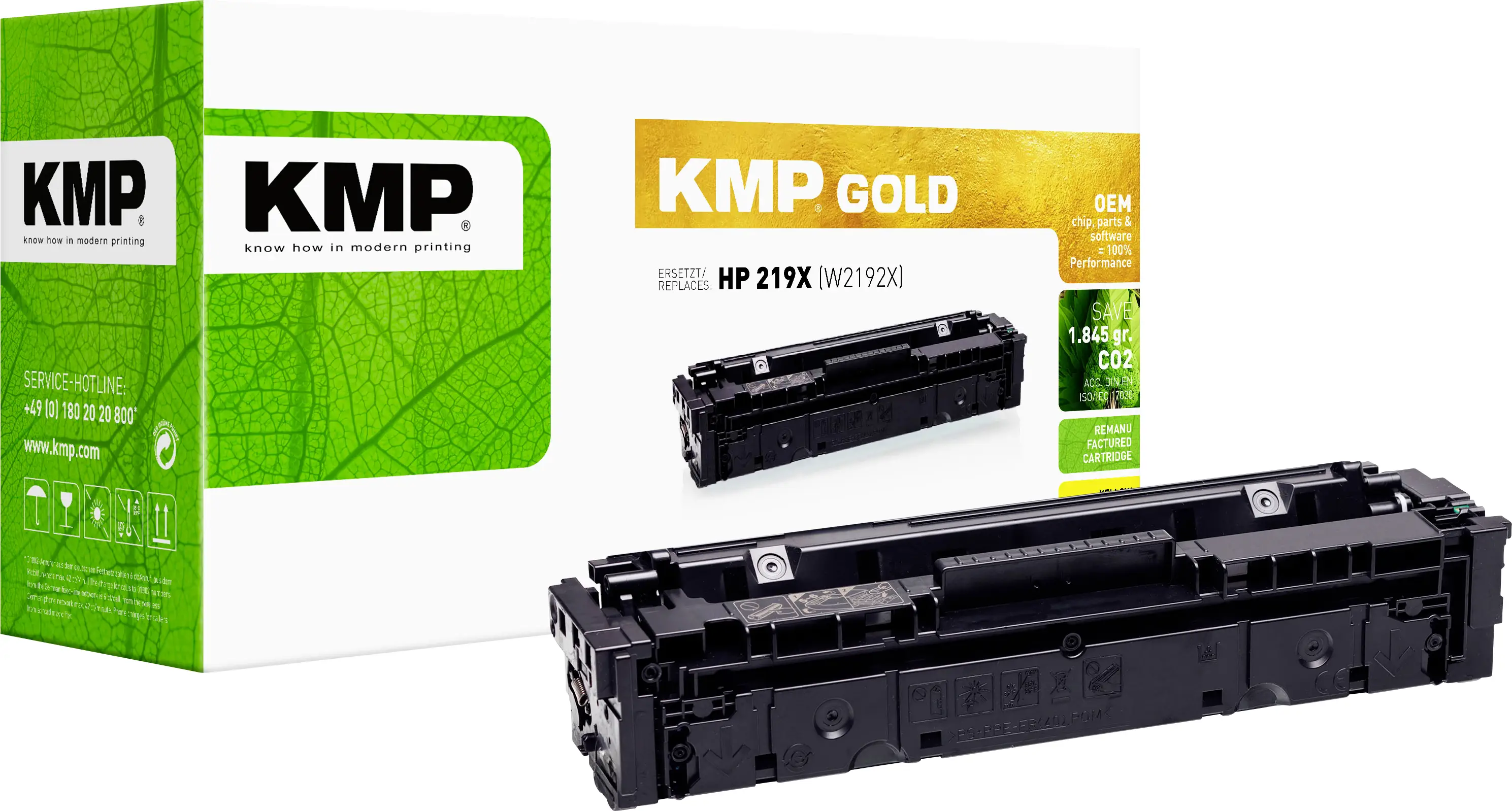 KMP Toner náhradní HP HP 219X / W2192X kompatibilní žlutá 2500 Seiten 2571,6509 KMP Toner náhradní HP HP 219X / W2192X kompatibilní žlutá 2500 Seiten 2571,6509