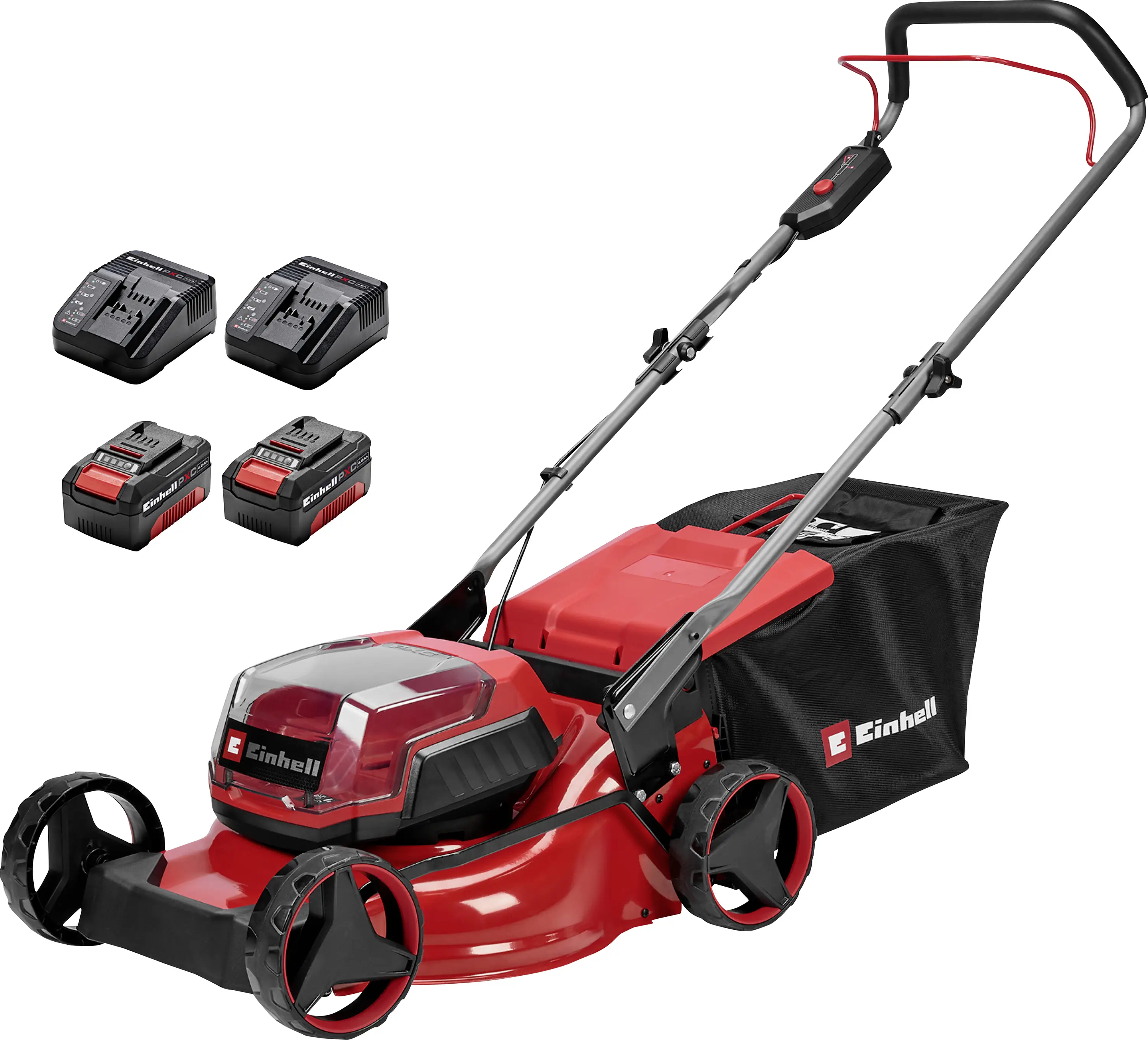 Einhell GC-CM 36/42 Li BL (2x4,0Ah) akumulátor Akumulátorová sekačka 36 V šířka sekání 42 cm
