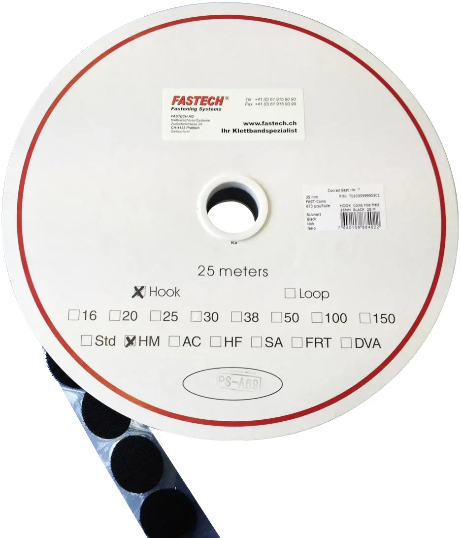 FASTECH® B35‑CO‑H‑999910 kulatý suchý zip zalepení hotmelt háčková část (Ø) 35 mm černá 1 ks FASTECH® B35‑CO‑H‑999910 kulatý suchý zip zalepení hotmelt háčková část (Ø) 35 mm černá 1 ks