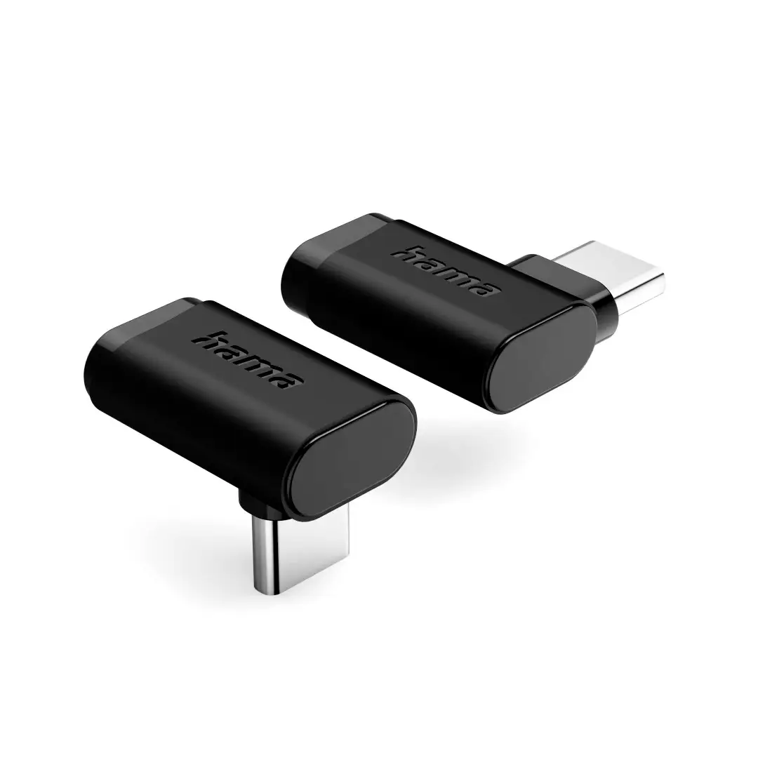Hama USB 2.0 adaptér [1x USB-C® zásuvka - 1x USB-C® zástrčka] 90° zatočeno doleva