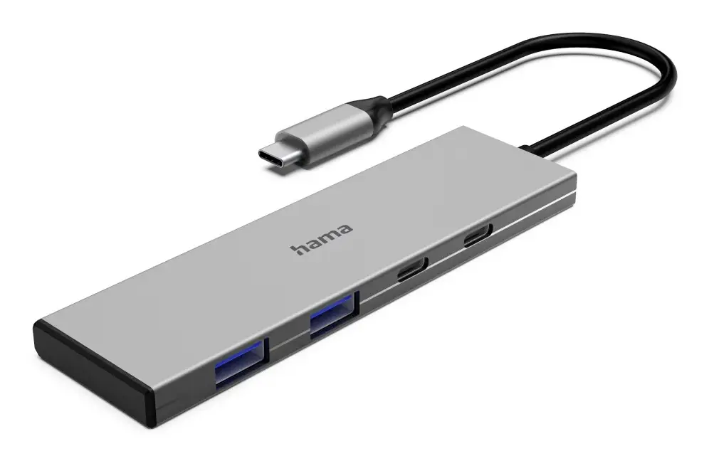 Hama 00200147 USB Hub 4 porty USB-C™ (USB 3.2 Gen 2), USB 3.2 (Gen 2) , USB-C® (s napájením) USB 3.2 Gen2 10 GBit/s šedá Hama 00200147 USB Hub 4 porty USB-C™ (USB 3.2 Gen 2), USB 3.2 (Gen 2) , USB-C® (s napájením) USB 3.2 Gen2 10 GBit/s šedá
