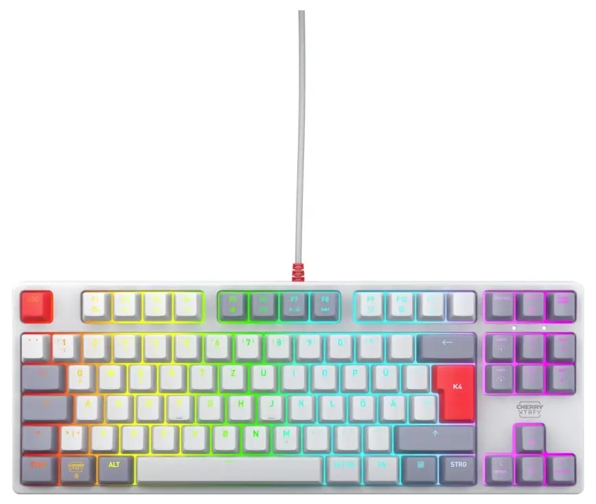 Cherry XTRFY K4V2 TKL kabelový, USB klávesnice německá, QWERTZ retromodrá RGB osvětlení a podsvícení displeje lze přizpůsobit interiéru každého vozu. Cherry XTRFY K4V2 TKL kabelový, USB klávesnice německá, QWERTZ retromodrá RGB osvětlení a podsvícení displeje lze přizpůsobit interiéru každého vozu.