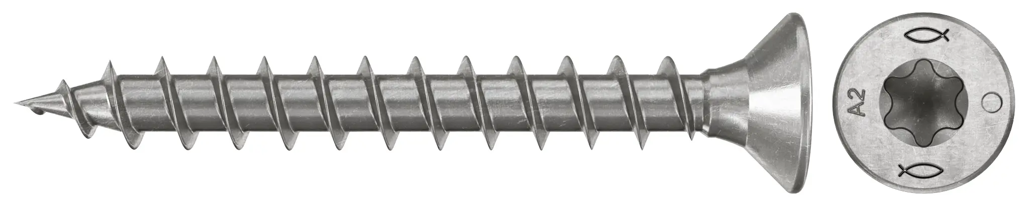 Fischer 574055 šrouby do dřevotřísky 3 mm 30 mm TX Nerezová ocel 200 ks