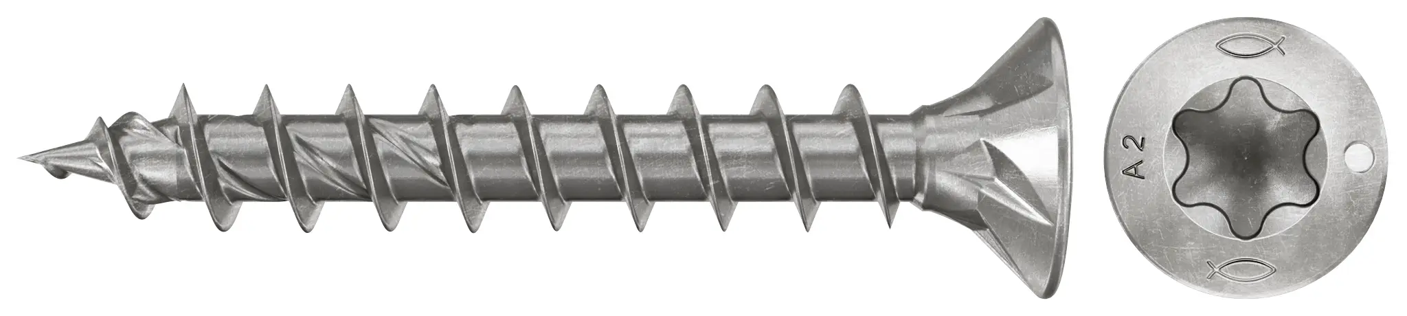 Fischer 574059 šrouby do dřevotřísky 3.5 mm 25 mm TX Nerezová ocel 200 ks