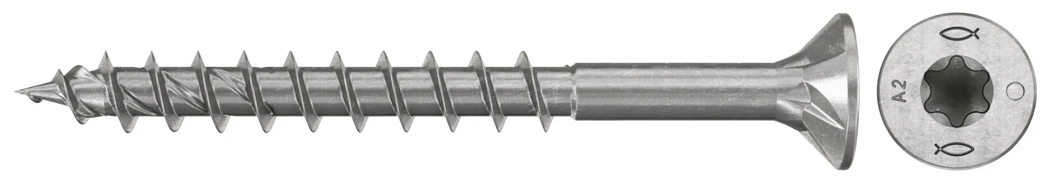 Fischer 574079 šrouby do dřevotřísky 4.5 mm 50 mm TX Nerezová ocel 200 ks