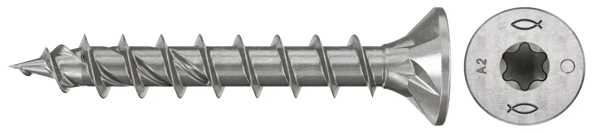 Fischer 574069 šrouby do dřevotřísky 5 mm 35 mm TX Nerezová ocel 200 ks