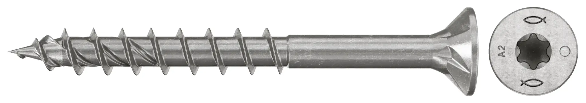 Fischer 574082 šrouby do dřevotřísky 5 mm 40 mm TX Nerezová ocel 200 ks