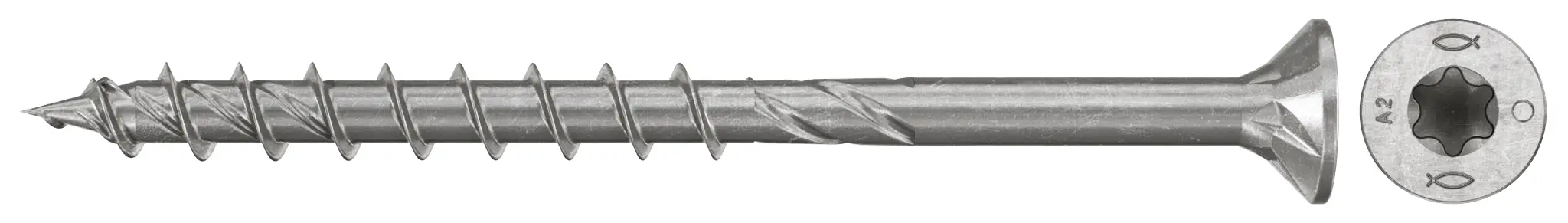 Fischer 577084 šrouby do dřevotřísky 6 mm 60 mm TX Nerezová ocel 100 ks