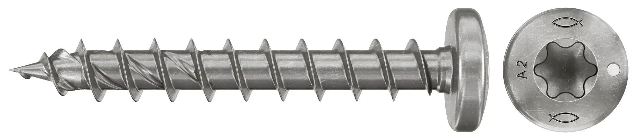 Fischer 574149 šrouby do dřevotřísky 4 mm 40 mm TX Nerezová ocel 100 ks