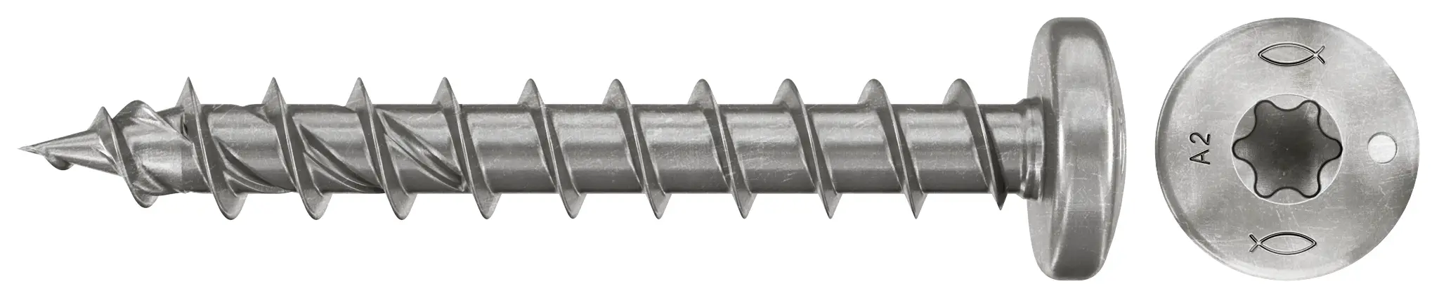 Fischer 574102 šrouby do dřevotřísky 5 mm 30 mm TX Nerezová ocel 200 ks
