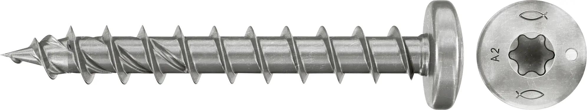 Fischer 574103 šrouby do dřevotřísky 5 mm 40 mm TX Nerezová ocel 100 ks