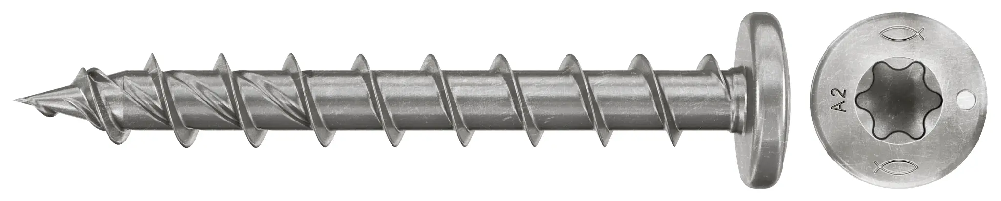 Fischer 574105 šrouby do dřevotřísky 6 mm 50 mm TX Nerezová ocel 50 ks