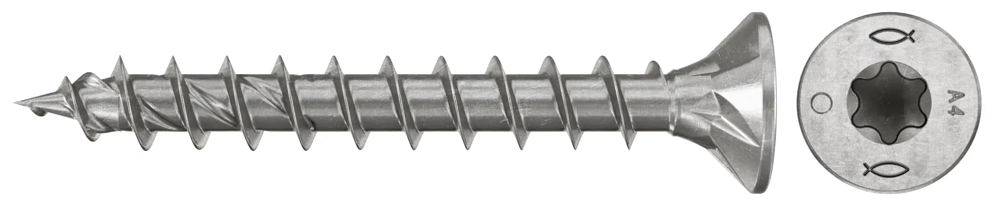 Fischer 574117 šrouby do dřevotřísky 4.5 mm 30 mm TX Nerezová ocel 200 ks