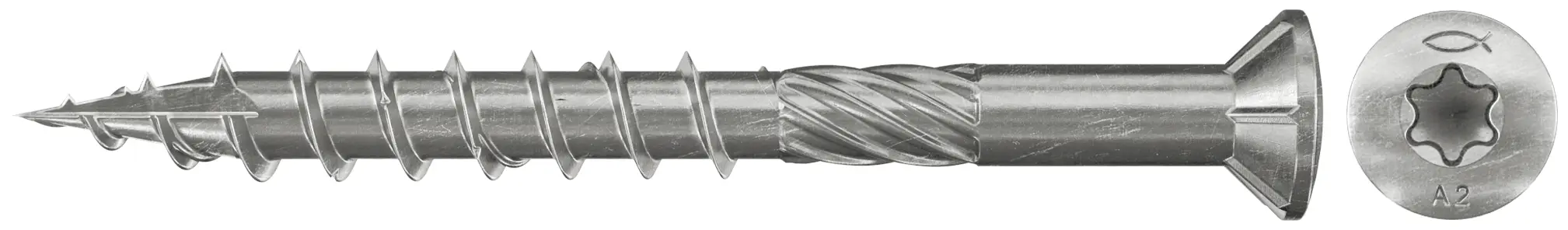 Fischer 576395 Terasový šroub 5 mm 60 mm TX Nerezová ocel 450 ks