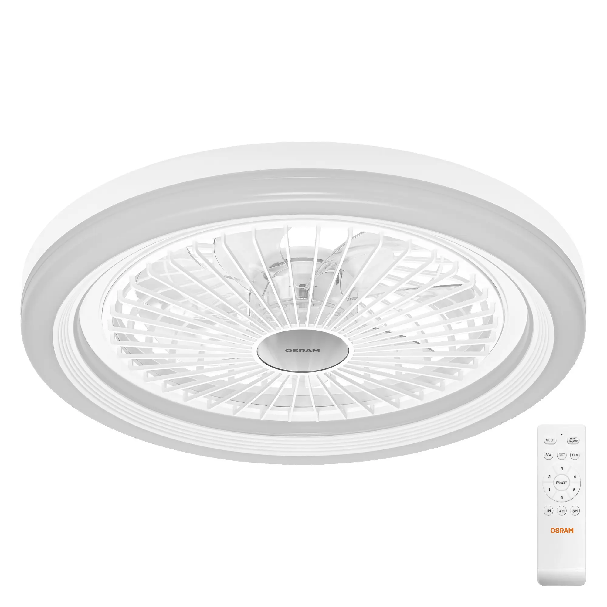 OSRAM HOMELIGHTING Ceiling Fan Solano 490mm 43W CCT stropní ventilátor 43 W (Ø) 490 mm s osvětlením, s dálkovým ovládáním, stmívatelný, s časovačem