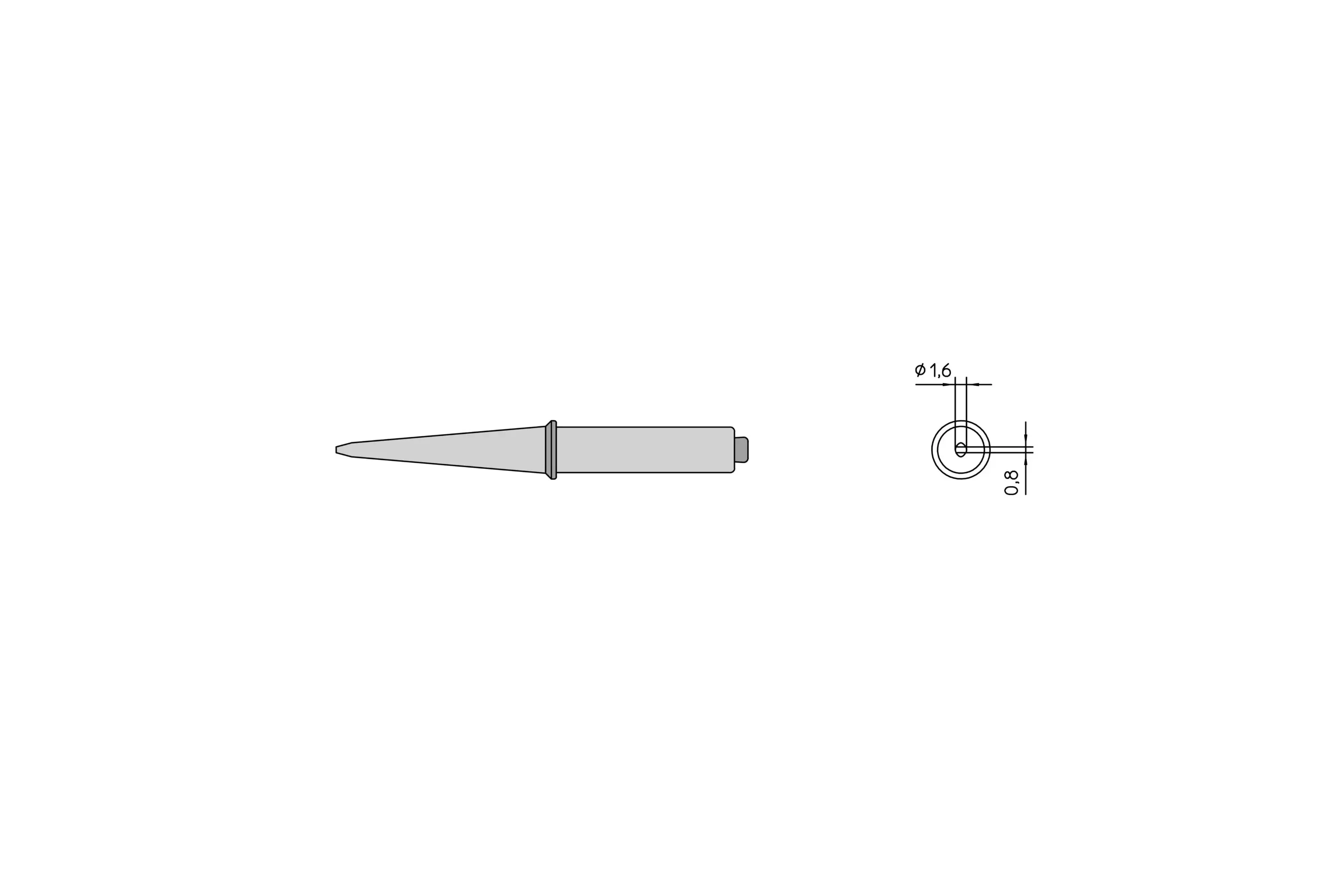 Weller CT5C8 LÖTSPITZE 3,2MM VERP. pájecí hrot dlátový Velikost hrotů 3.2 mm Obsah 1 ks Weller CT5C8 LÖTSPITZE 3,2MM VERP. pájecí hrot dlátový Velikost hrotů 3.2 mm Obsah 1 ks