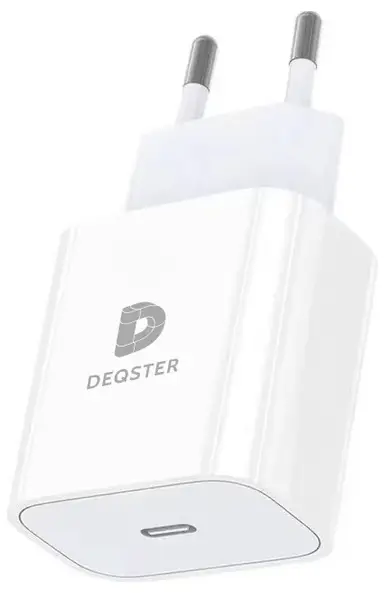 Deqster 30W USB-C Charger EU-Plug, 30 Watt, Whi USB nabíječka, Rychlonabíječka, USB-C®, 30 W, bílá