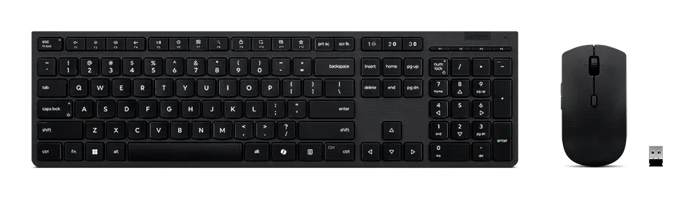 Lenovo bezdrátový sada klávesnice a myše německá, QWERTZ černá