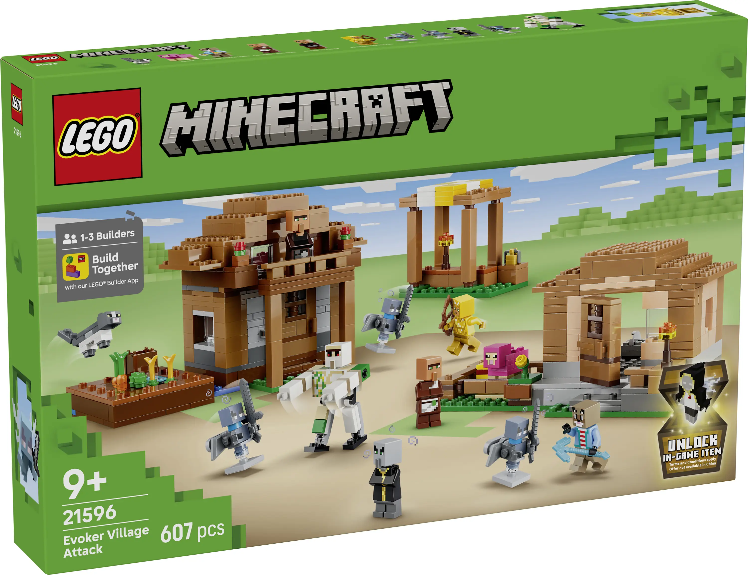 21596 LEGO® MINECRAFT Útok Magiers na vesnici; stavebnice pro hru s 11 hráči z videoher (obyvatelé vesnice, ledové gény atd.) 21596 LEGO® MINECRAFT Útok Magiers na vesnici; stavebnice pro hru s 11 hráči z videoher (obyvatelé vesnice, ledové gény atd.)