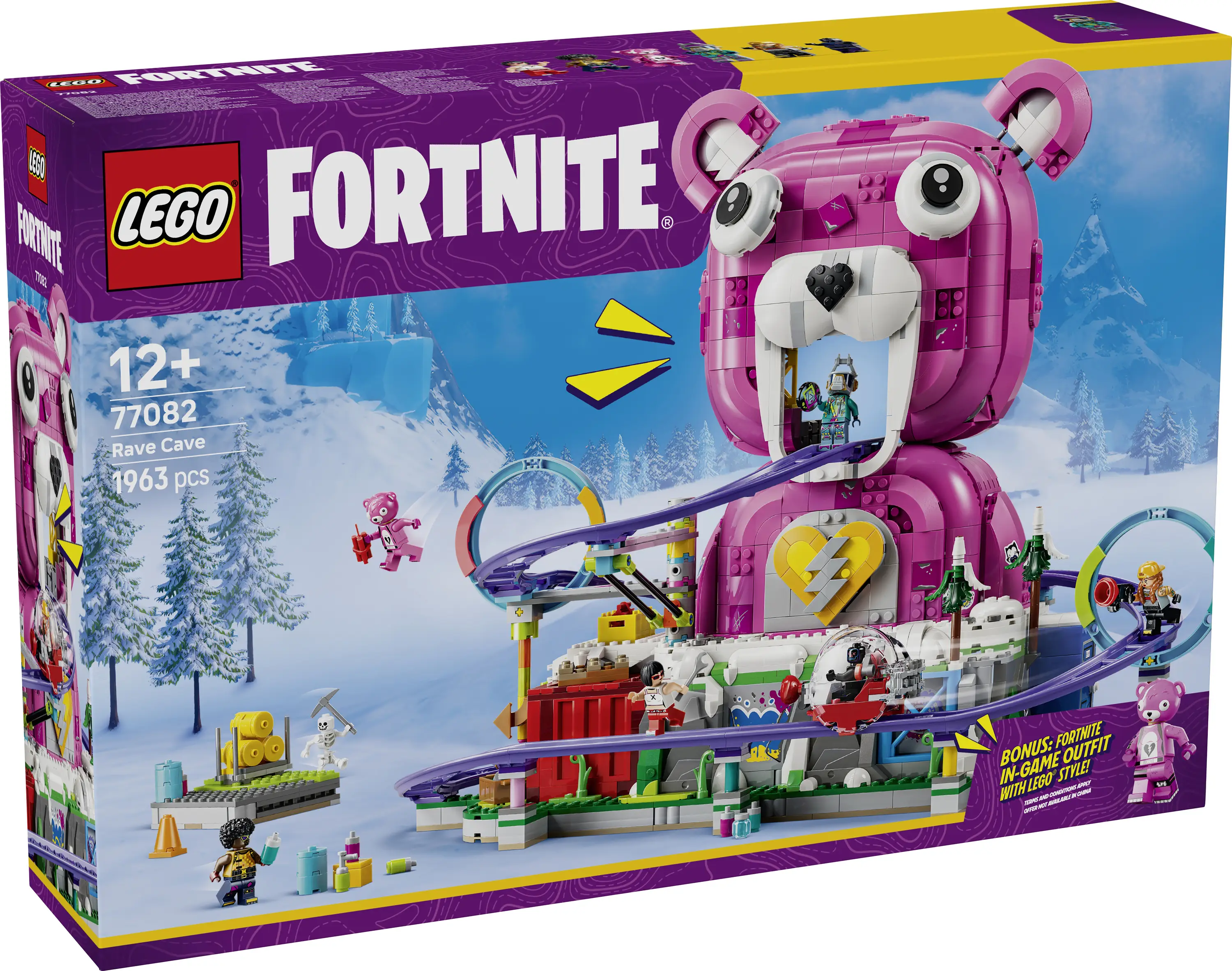 77082 Lego® Fortnite RAVE Cave; stavebnice pro děti a hráče; legendární dělo z videohry 77082 Lego® Fortnite RAVE Cave; stavebnice pro děti a hráče; legendární dělo z videohry