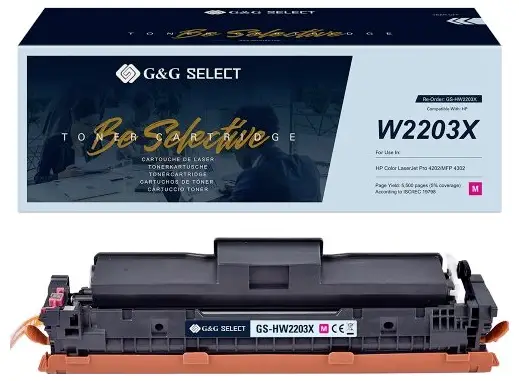 G&G Toner náhradní HP W2203X kompatibilní purppurová 5500 Seiten GS-HW2203X G&G Toner náhradní HP W2203X kompatibilní purppurová 5500 Seiten GS-HW2203X