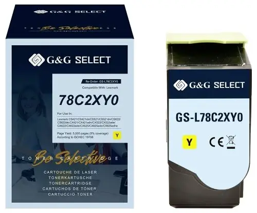 G&G Toner náhradní Lexmark 78C2XY0 kompatibilní žlutá 5000 Seiten GS-L78C2XY0 G&G Toner náhradní Lexmark 78C2XY0 kompatibilní žlutá 5000 Seiten GS-L78C2XY0
