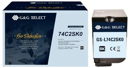 G&G Toner náhradní Lexmark 74C2SKE kompatibilní černá 7000 Seiten GS-L74C2SK0 G&G Toner náhradní Lexmark 74C2SKE kompatibilní černá 7000 Seiten GS-L74C2SK0