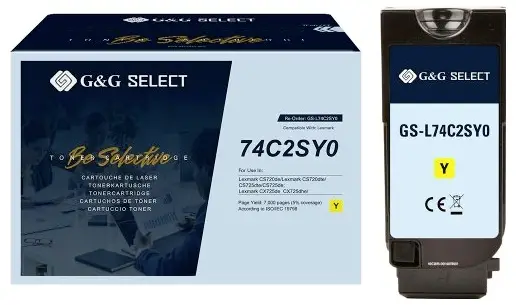 G&G Toner náhradní Lexmark 74C2SYE kompatibilní žlutá 7000 Seiten GS-L74C2SY0 G&G Toner náhradní Lexmark 74C2SYE kompatibilní žlutá 7000 Seiten GS-L74C2SY0