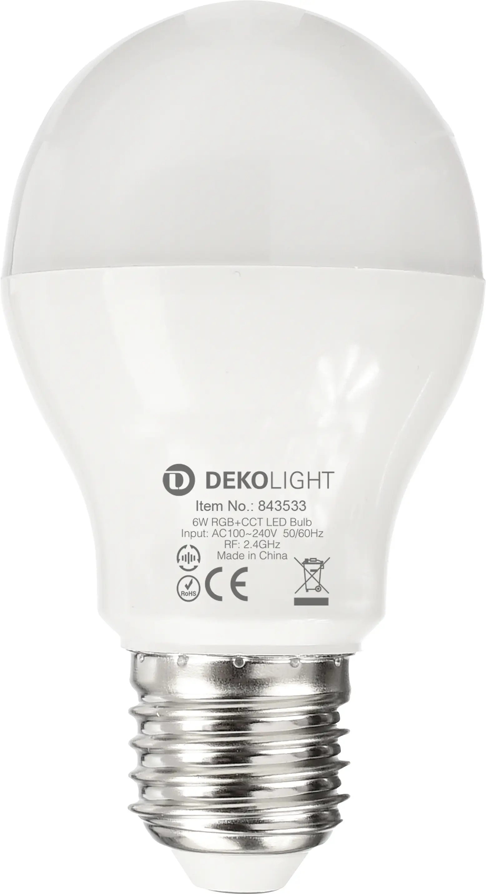 Deko Light 843533 LED Energetická třída (EEK2021) F (A - G) E27 6 W RGB, teplá bílá, studená bílá (Ø x v) 57 mm x 100 mm 1 ks Deko Light 843533 LED Energetická třída (EEK2021) F (A - G) E27 6 W RGB, teplá bílá, studená bílá (Ø x v) 57 mm x 100 mm 1 ks