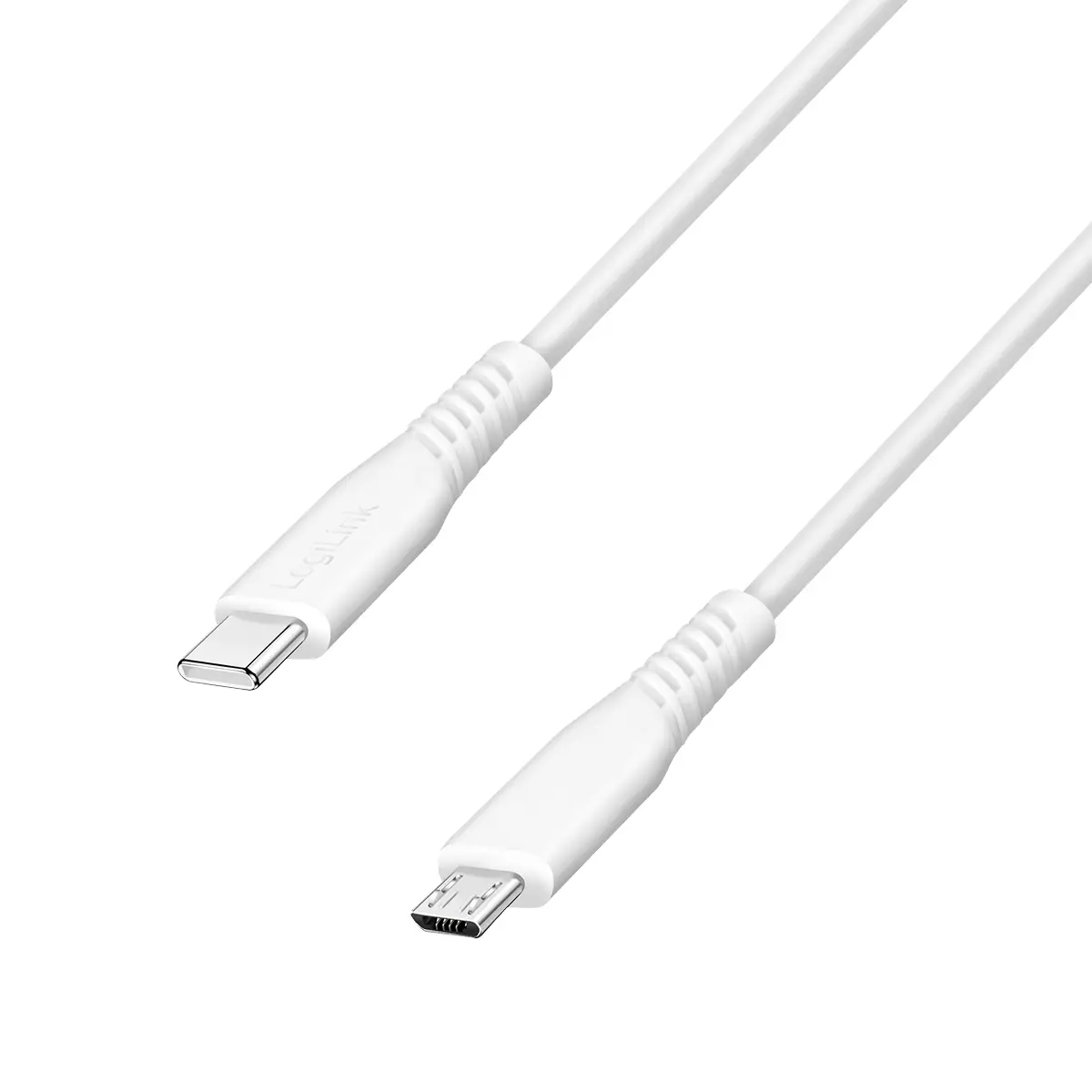 LogiLink Kabel USB-C USB 2.0 USB-C ® zástrčka, USB Micro-B zástrčka 1.0 m bílá CU0242