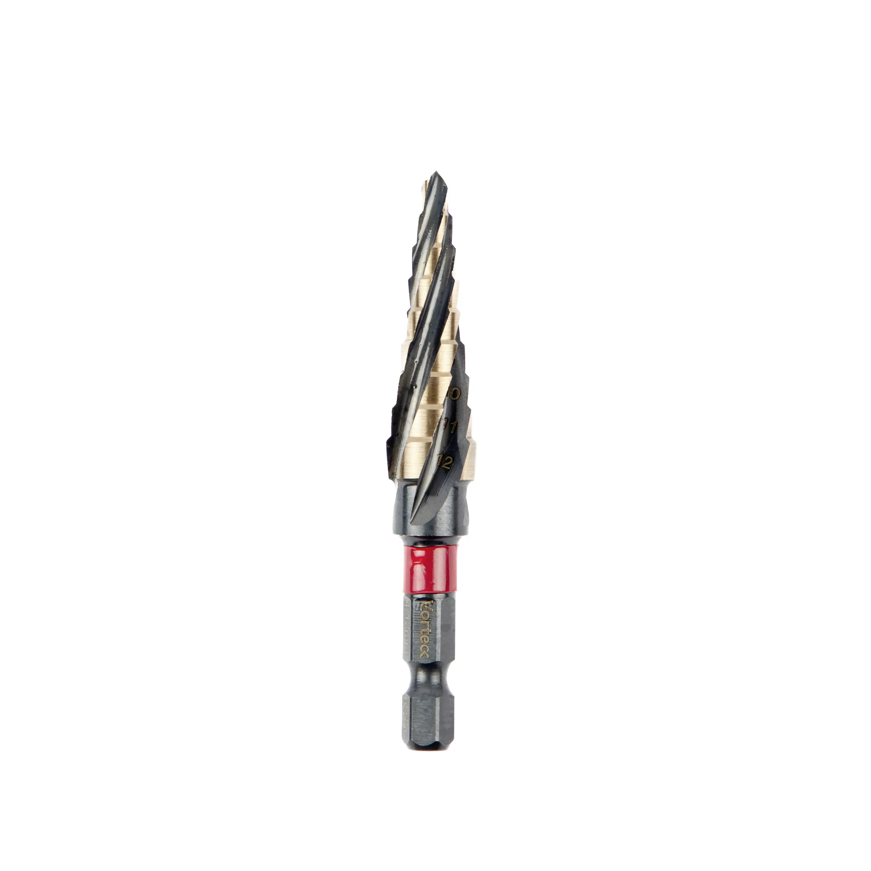 C.K T3016 4-12 T3016 4-12 HSSE-Co 5 stupňovitý vrták 4 mm, 5 mm, 6 mm, 7 mm, 8 mm, 9 mm, 10 mm, 11 mm, 12 mm DIN 1412 C 1/4 (6,3 mm) 1 ks C.K T3016 4-12 T3016 4-12 HSSE-Co 5 stupňovitý vrták 4 mm, 5 mm, 6 mm, 7 mm, 8 mm, 9 mm, 10 mm, 11 mm, 12 mm DIN 1412 C 1/4 (6,3 mm) 1 ks