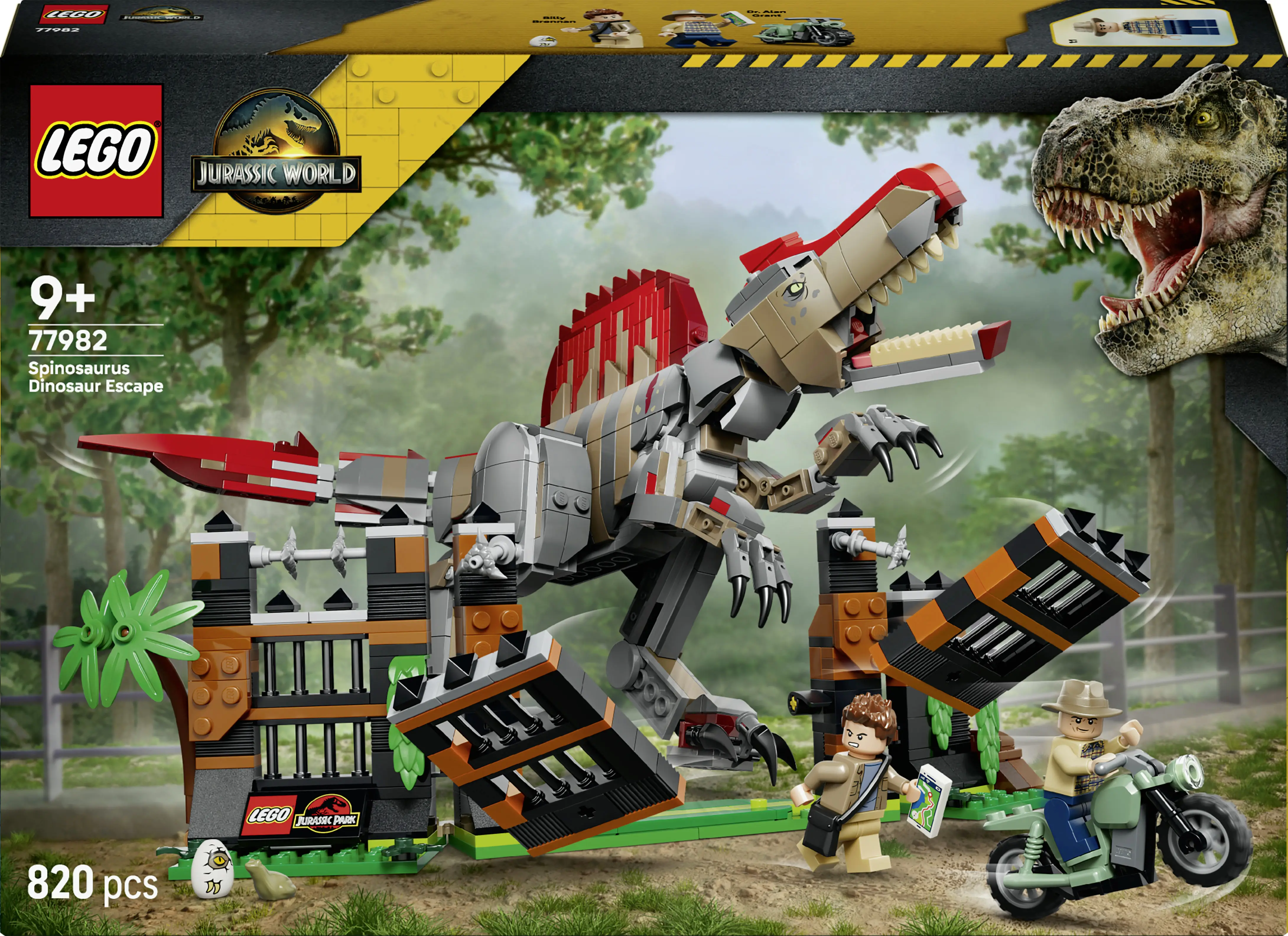 77982 LEGO® JURASSIC WORLD™ Útěk spinokrutu; DINO - hračka s pohyblivým dinosaura a 2 minifigurami; dárková ideální pro děti a fanoušky od 9 let 77982 LEGO® JURASSIC WORLD™ Útěk spinokrutu; DINO - hračka s pohyblivým dinosaura a 2 minifigurami; dárková ideální pro děti a fanoušky od 9 let