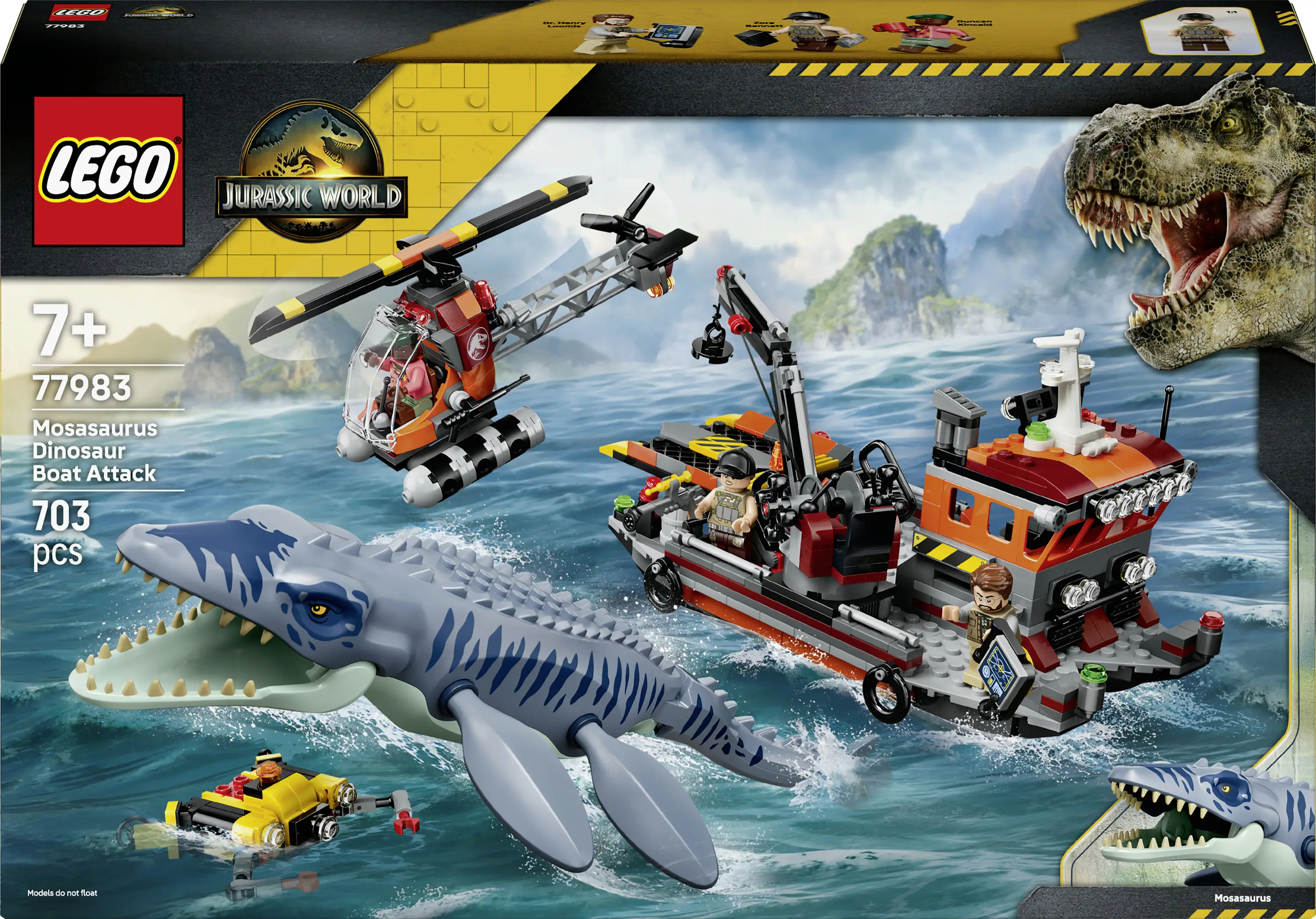 77983 LEGO® JURASSIC WORLD™ Mozaroura na loď; hračka; hrací sada pro válečkové hry se 3 minifigurami a s DINO postavou; dárková ideální pro děti od 7 let 77983 LEGO® JURASSIC WORLD™ Mozaroura na loď; hračka; hrací sada pro válečkové hry se 3 minifigurami a s DINO postavou; dárková ideální pro děti od 7 let