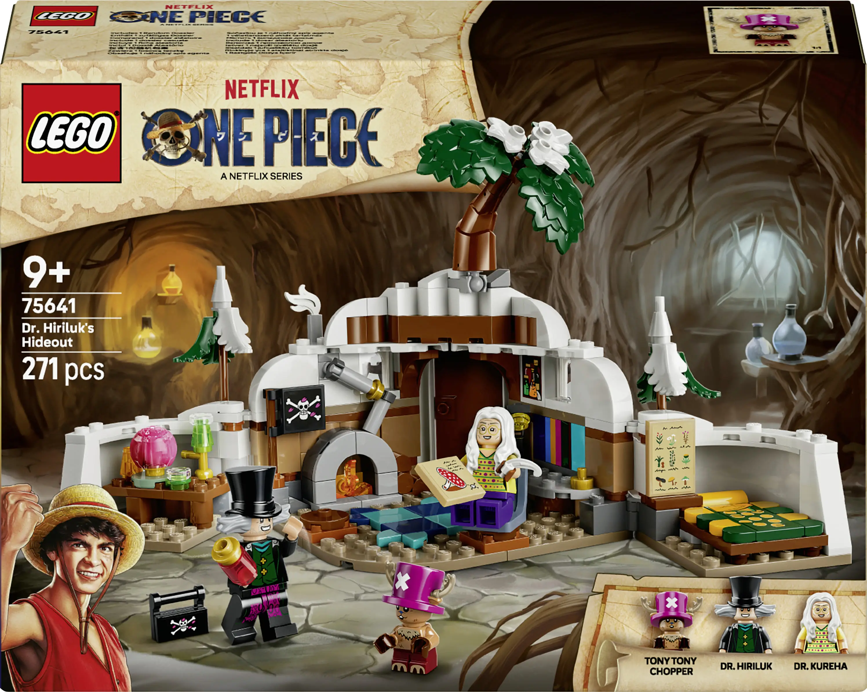 75641 LEGO® ONE PIECE Ukrývky na bázi DOC; hračky pro virtuální refilaci Netflix; dárek pro děti od 9 let; pokojová dekorace; diorama z modulů s mini figurkou 75641 LEGO® ONE PIECE Ukrývky na bázi DOC; hračky pro virtuální refilaci Netflix; dárek pro děti od 9 let; pokojová dekorace; diorama z modulů s mini figurkou