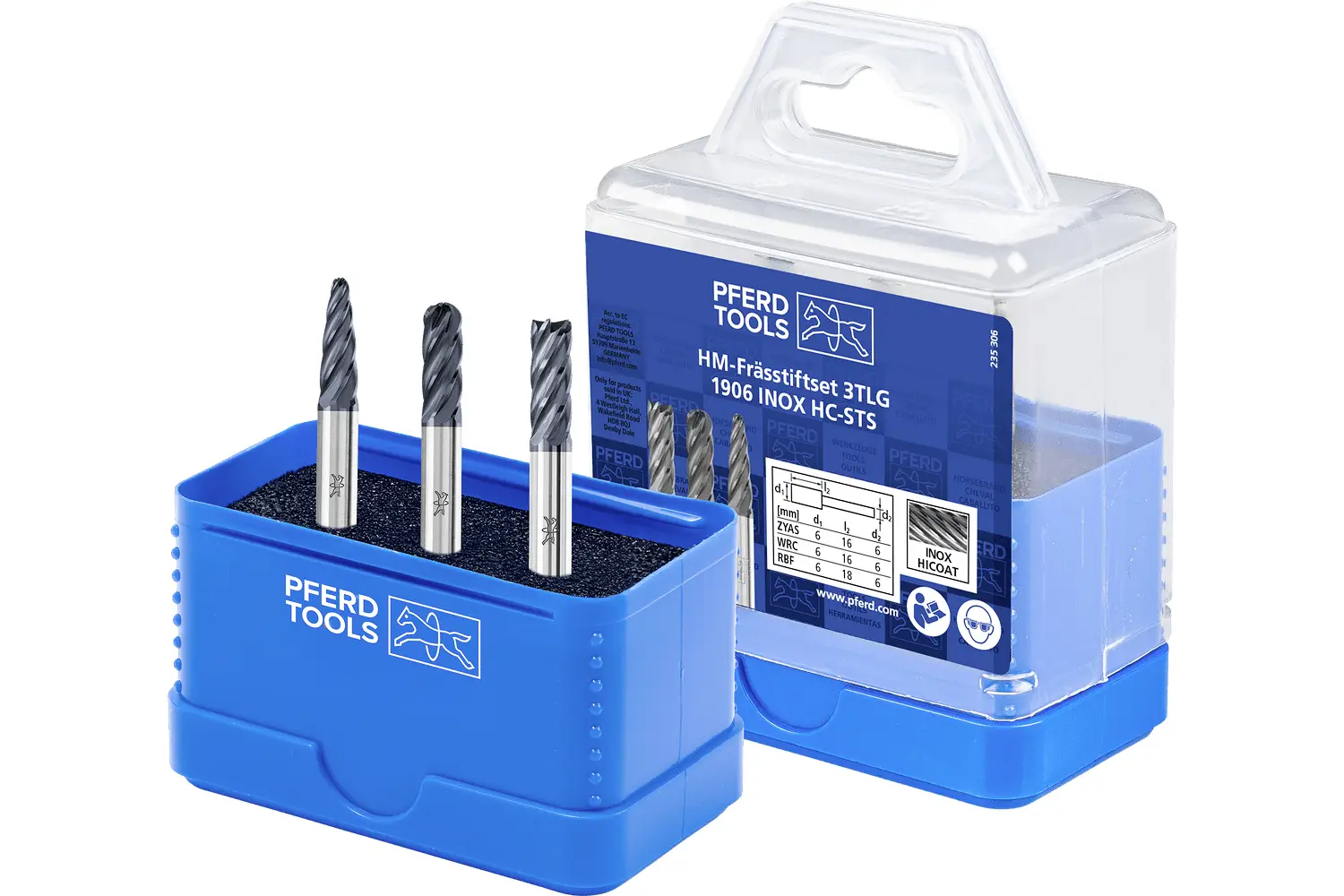 PFERD TOOLS 21901905 frézovací kolík sada, Vnější Ø 6 mm, Ø hřídele 6 mm