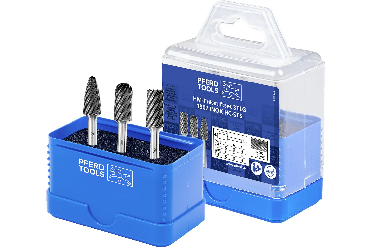 PFERD TOOLS 21901908 frézovací kolík sada, Vnější Ø 12 mm, Ø hřídele 6 mm