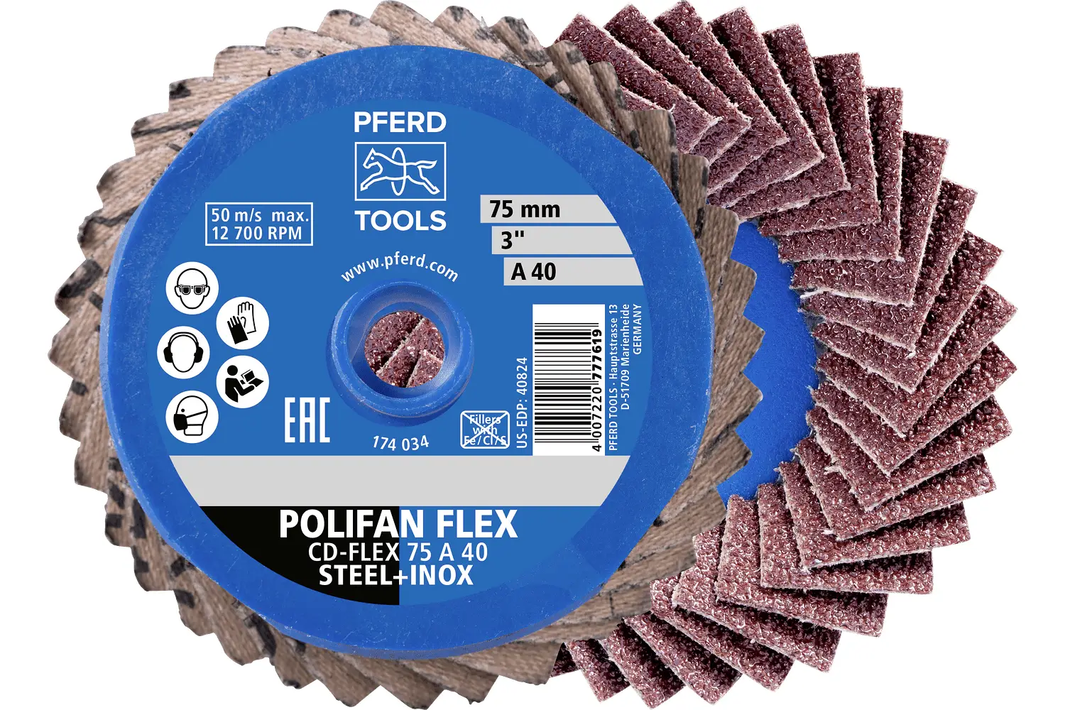 PFERD TOOLS 42719815 Sada brusných kotoučů Průměr 75 mm Zrnitost=120 10 ks PFERD TOOLS 42719815 Sada brusných kotoučů Průměr 75 mm Zrnitost=120 10 ks