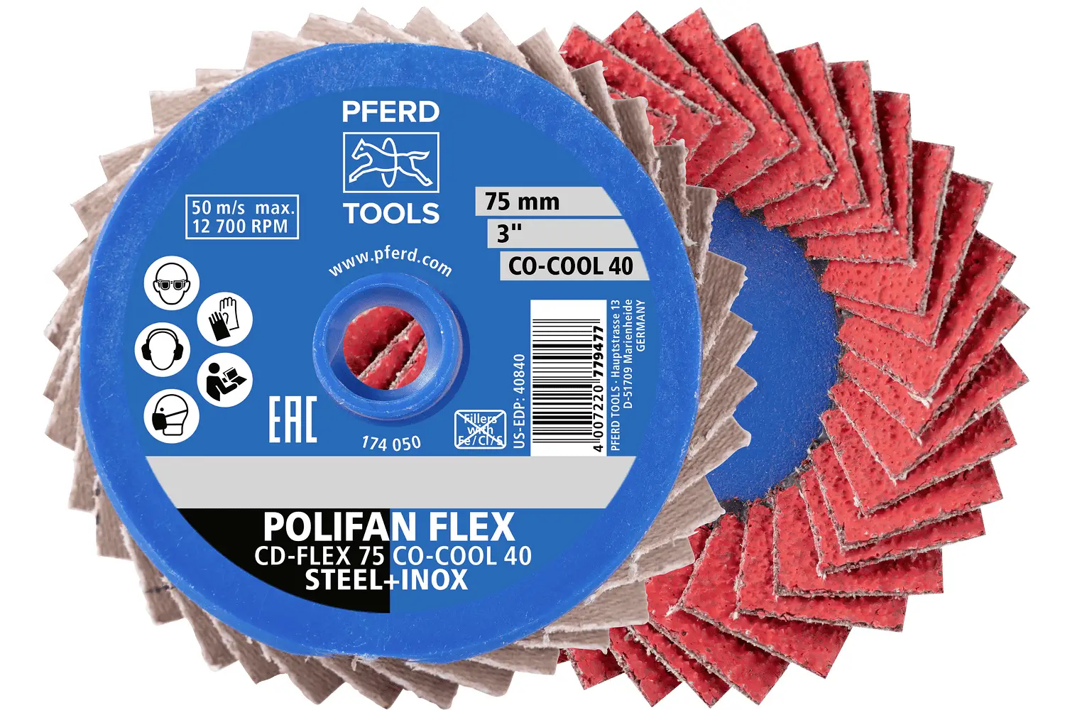 PFERD TOOLS 42719829 Sada brusných kotoučů Průměr 75 mm Zrnitost=60 10 ks PFERD TOOLS 42719829 Sada brusných kotoučů Průměr 75 mm Zrnitost=60 10 ks