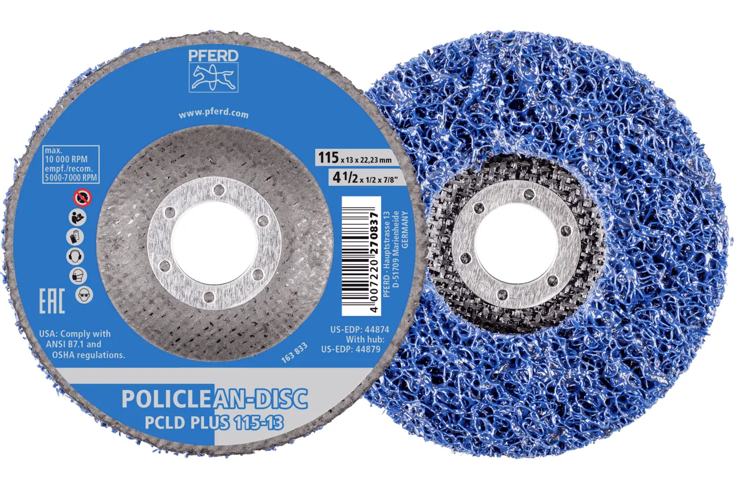 PFERD TOOLS 44698009 PFERD TOOLS POLICLEAN Plus PCLD Ø115x13 mm otvor Ø 22,3 mm pro hrubé čištění (1) 115 mm 1 ks PFERD TOOLS 44698009 PFERD TOOLS POLICLEAN Plus PCLD Ø115x13 mm otvor Ø 22,3 mm pro hrubé čištění (1) 115 mm 1 ks