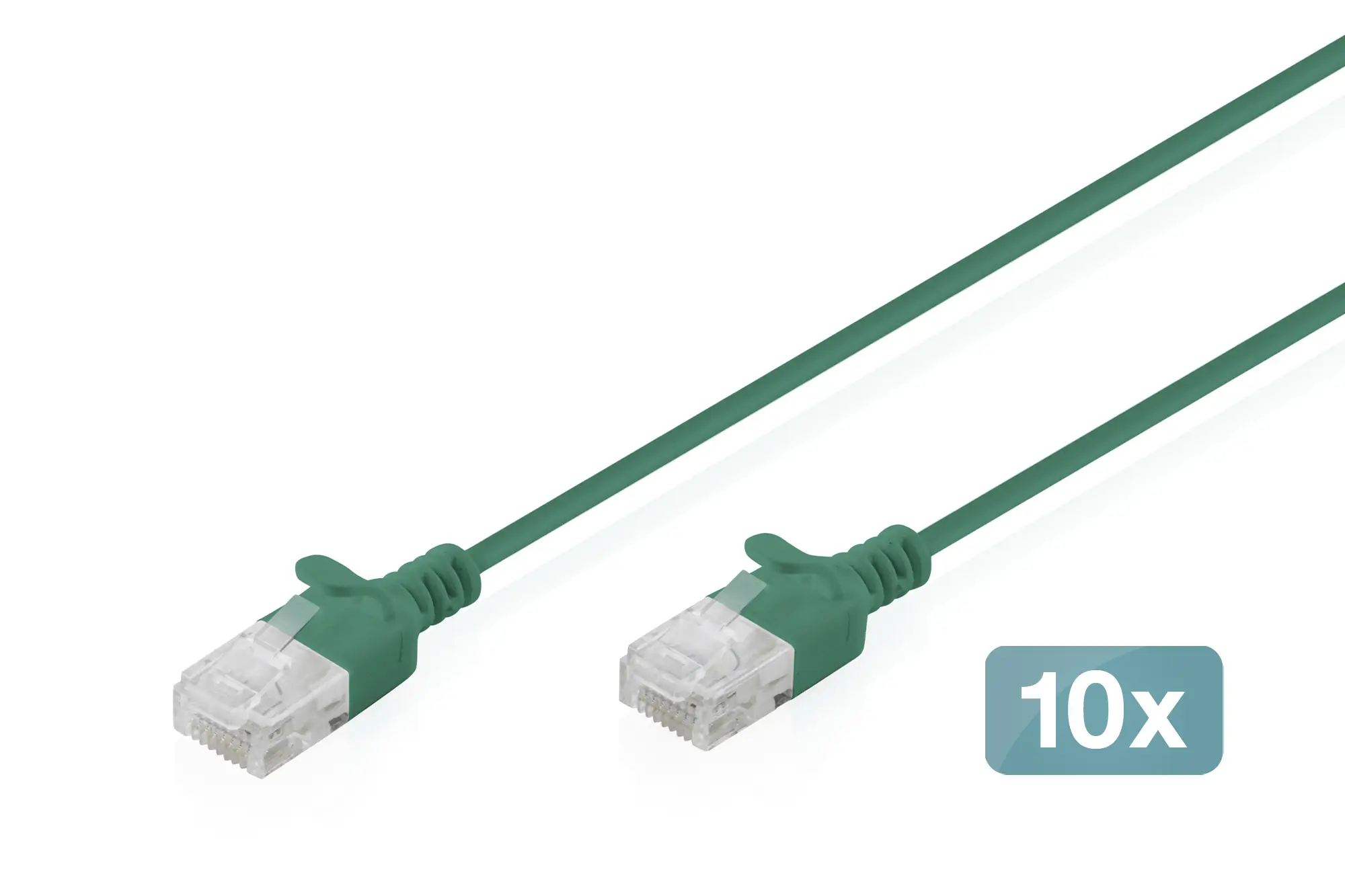 Digitus DK-1618-003S-G-10 RJ45 síťové kabely, propojovací kabely CAT 6 U/UTP 0.3 m zelená 10 ks