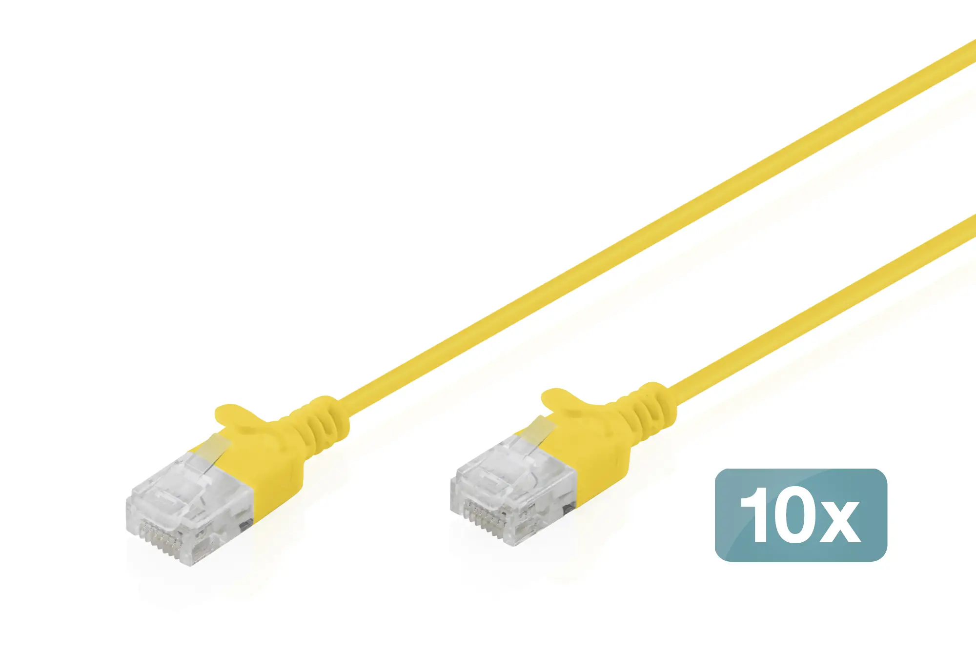 Digitus DK-1618-010S-Y-10 RJ45 síťové kabely, propojovací kabely CAT 6 U/UTP 1 m žlutá 10 ks