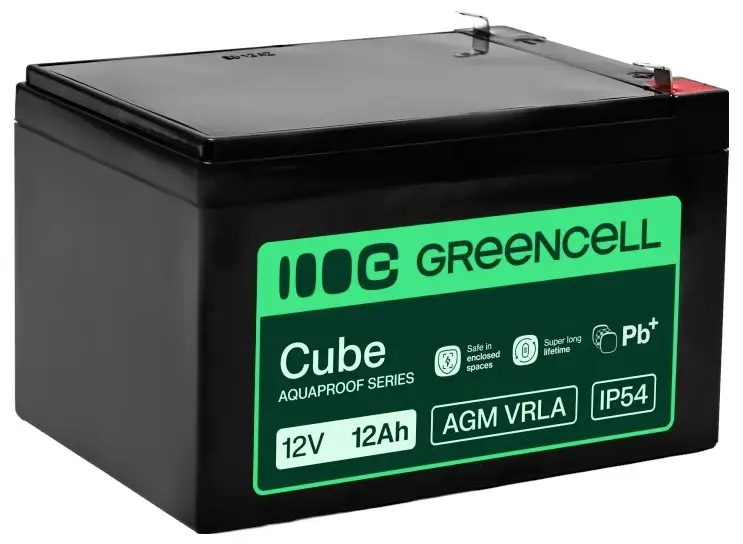 Green Cell GC-AGM12V12AH-H olověný akumulátor olověný se skelným rounem 12 Ah 12 V 1 ks