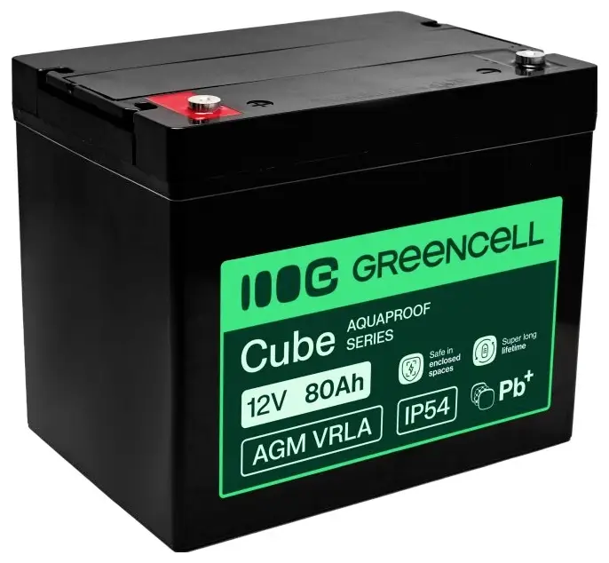 Green Cell GC-AGM12V80AH-H olověný akumulátor olověný se skelným rounem 80 Ah 12 V 1 ks
